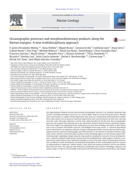 Oceanographic Processes and Morphosedimentary Products Along the Iberian Margins: a New Multidisciplinary Approach