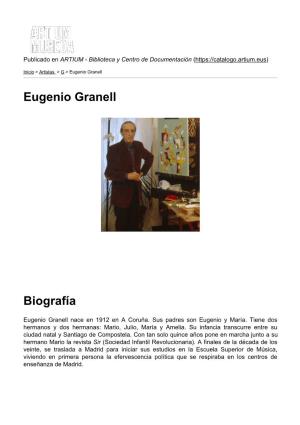 Eugenio Granell Biografía