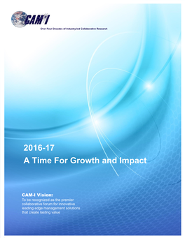 2016-17 a Time for Growth and Impact