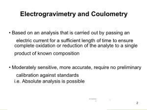 Electrogravimetry and Coulometry