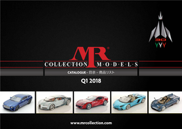 Q1 2018: MR Collection Models Catalogue