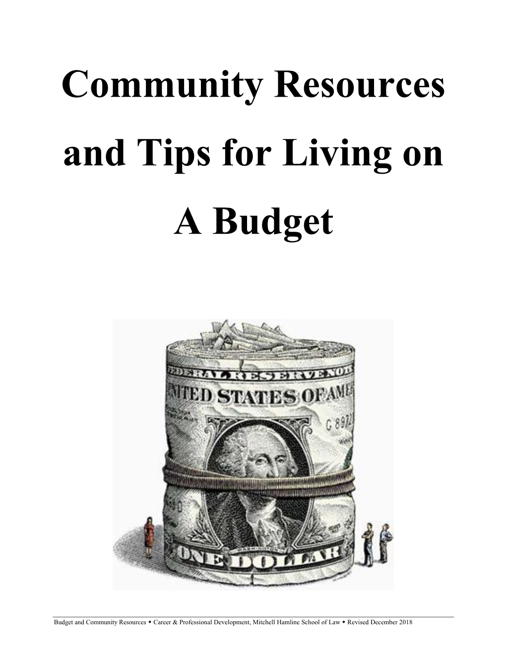 Budget Community Resources Booklet