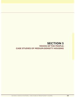 Section 5 Voices of the People: Case Studies of Medium-Density Housing