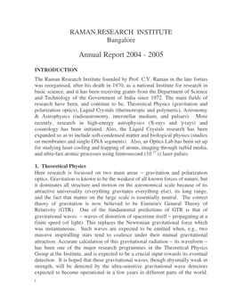 Annual Report 2004 - 2005