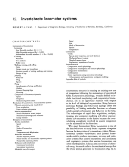Invertebrate Locomotor Systems. In: Comprehensive Physiology