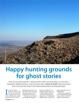 Happy Hunting Grounds for Ghost Stories