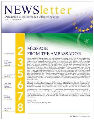 Message from the Ambassador