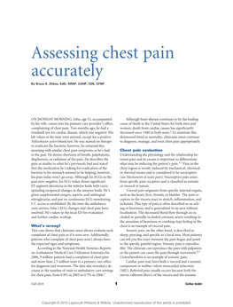 Assessing Chest Pain Accurately by Bruce S