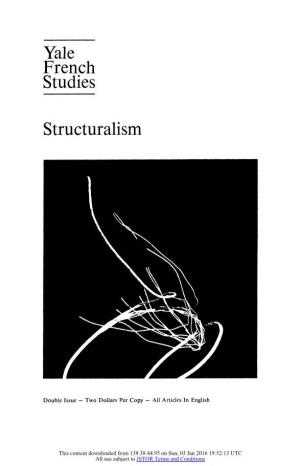 Yale French Studies Structuralism