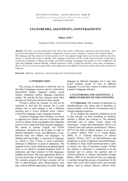 Culturemes, Agentivity, Contyrastivity