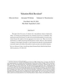 Valuation Risk Revalued∗