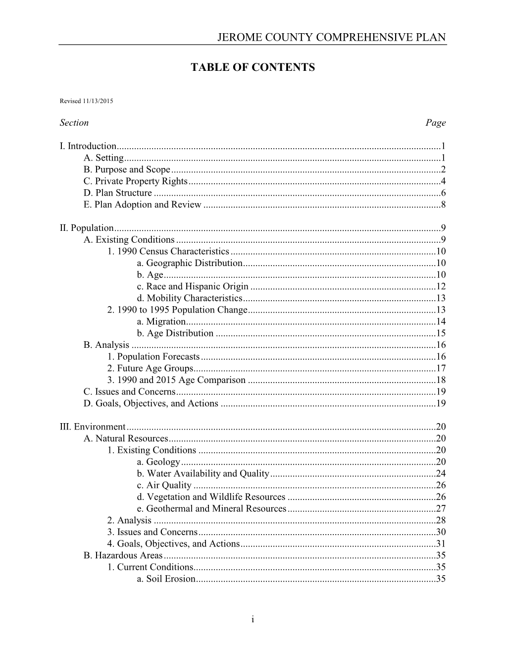 County Comprehensive Plan