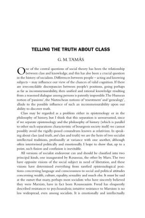 Telling the Truth About Class