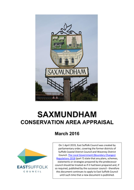 Saxmundham Conservation Area Appraisal