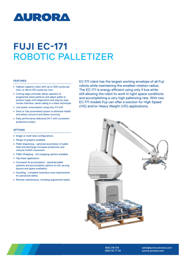 Fuji Ec-171 Robotic Palletizer