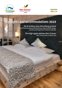 Highlights and Accommodations 2019