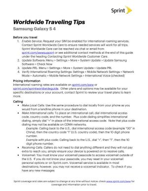 Worldwide Traveling Tips Samsung Galaxy S 4