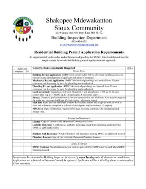 Permit: Requirements Checklist