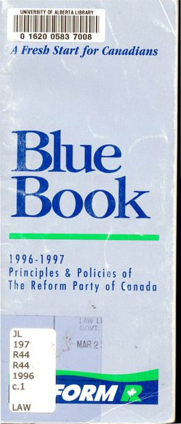 A Fresh Start for Canadians 1996-1997 & Policies