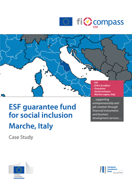 ESF Guarantee Fund for Social Inclusion Marche, Italy