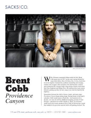 Brent Cobb Spent Most of 2017 on the Road, Touring Behind His Major Label Debut, Shine on Rainy Day