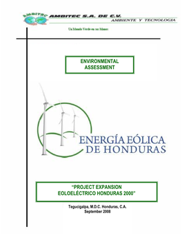 Project Expansion Eoloeléctrico Honduras 2000”