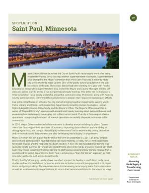 Mayor Chris Coleman Launched the City of Saint Paul's Racial Equity