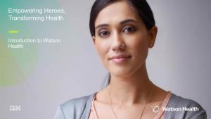 Watson Health Intro 170612