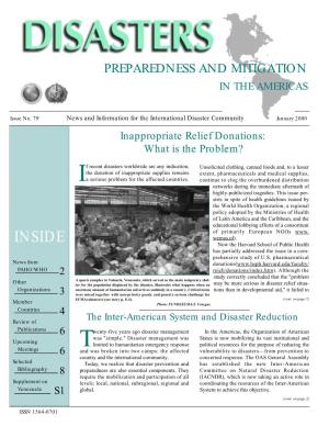 Preparedness and Mitigation in the Americas