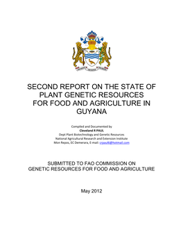 Second Report on the State of Plant Genetic Resources for Food and Agriculture in Guyana