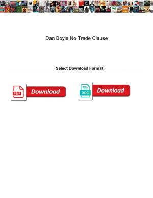 Dan Boyle No Trade Clause