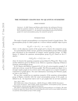 Arxiv:1801.02942V2 [Math.OA]