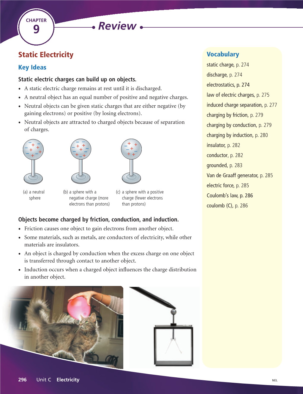 Static Electricity Vocabulary Key Ideas Static Charge, P