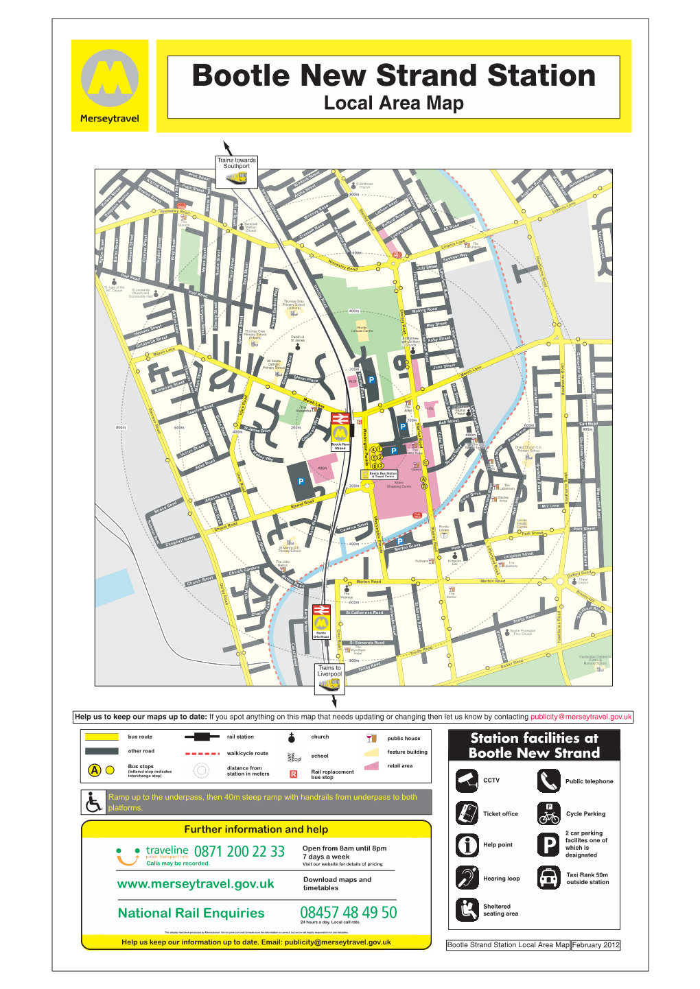 Bootle New Strand Station Local Area Map