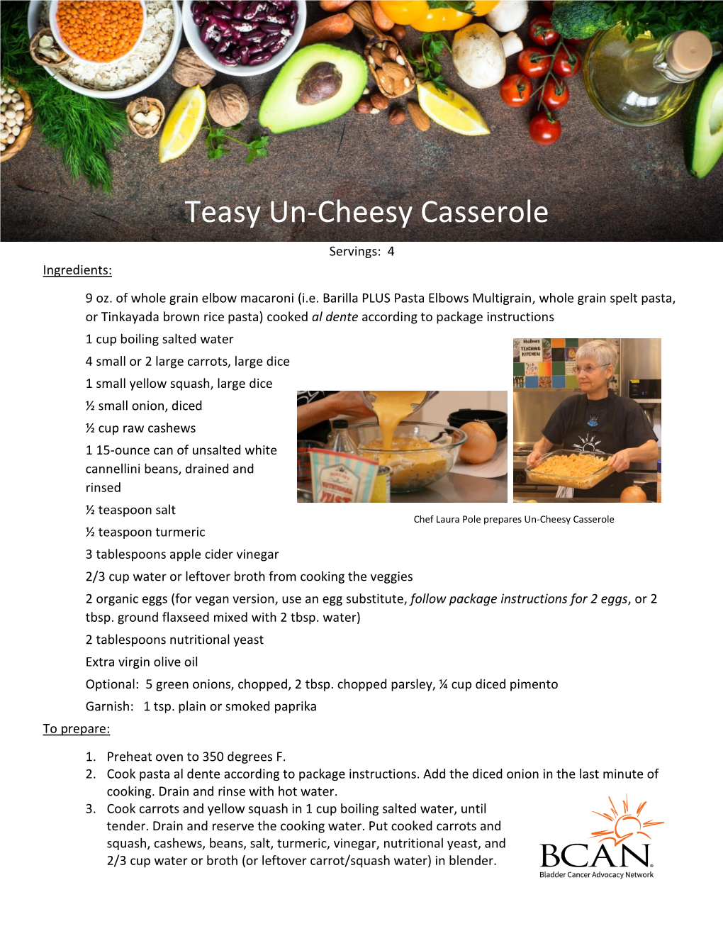 Teasy Un-Cheesy Casserole