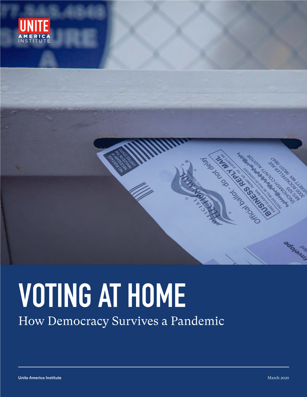 VOTING at HOME How Democracy Survives a Pandemic