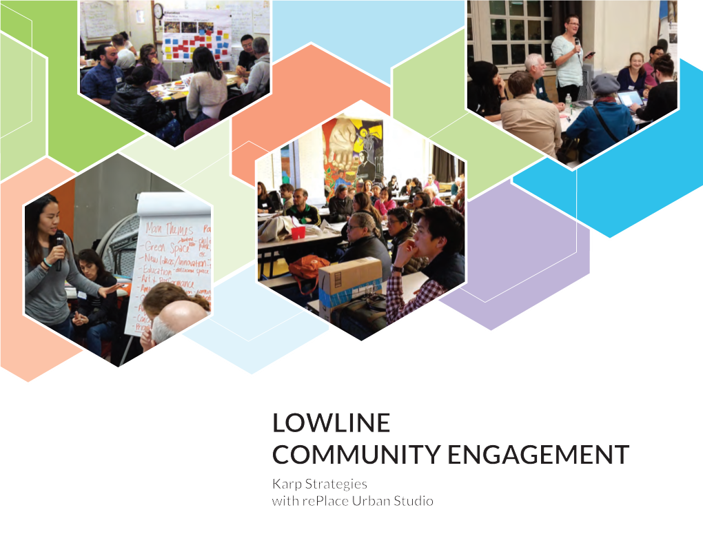 LOWLINE COMMUNITY ENGAGEMENT Karp Strategies with Replace Urban Studio Executive Summary
