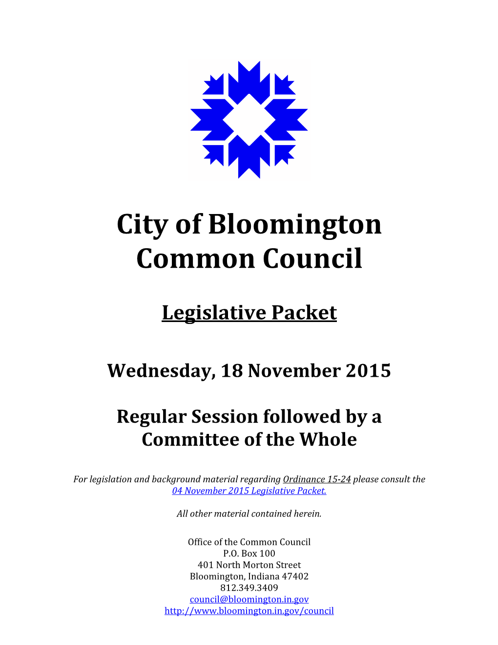 City of Bloomington Common Council