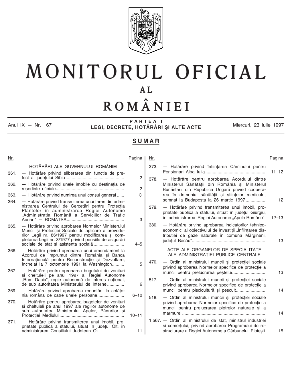 Monitorul Oficial Partea I