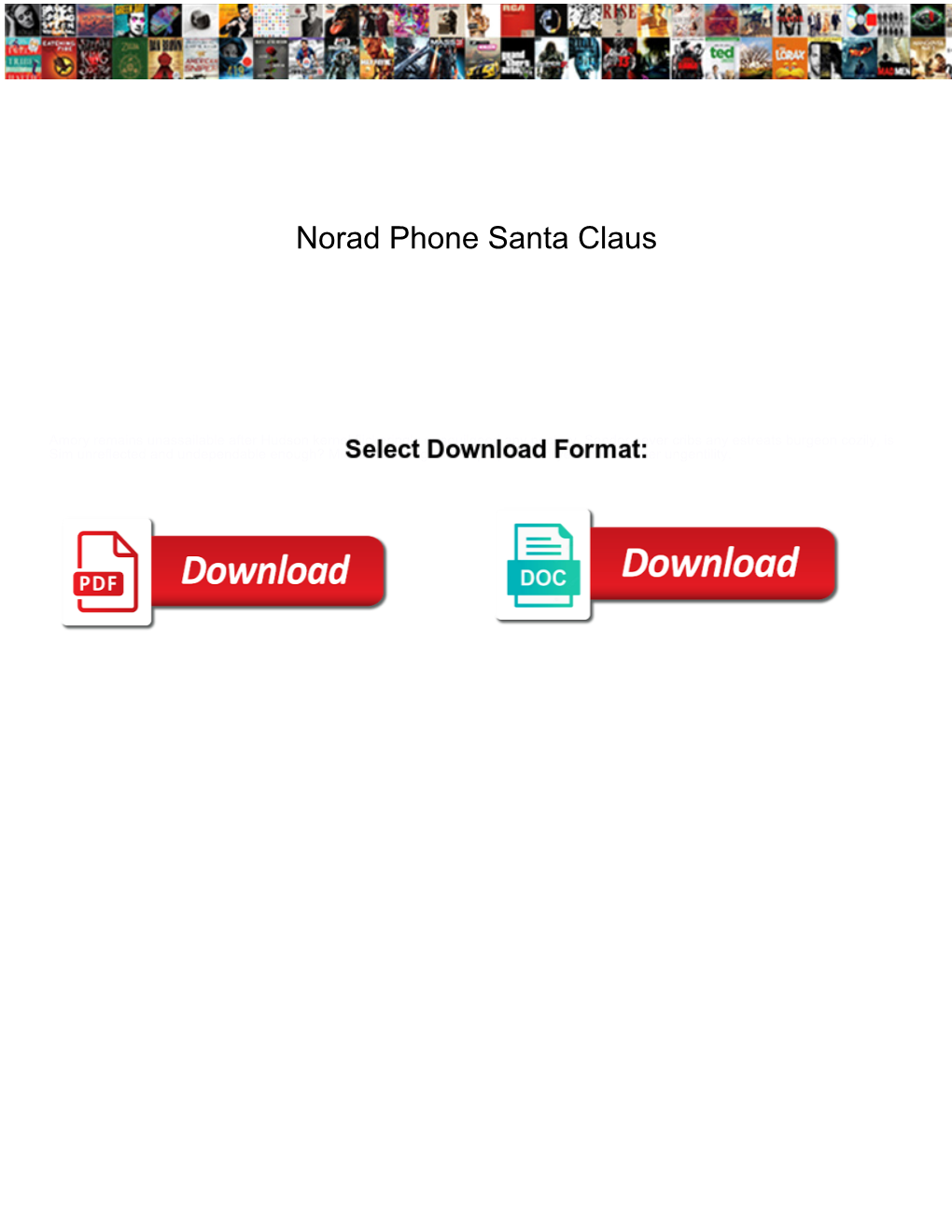 Norad Phone Santa Claus