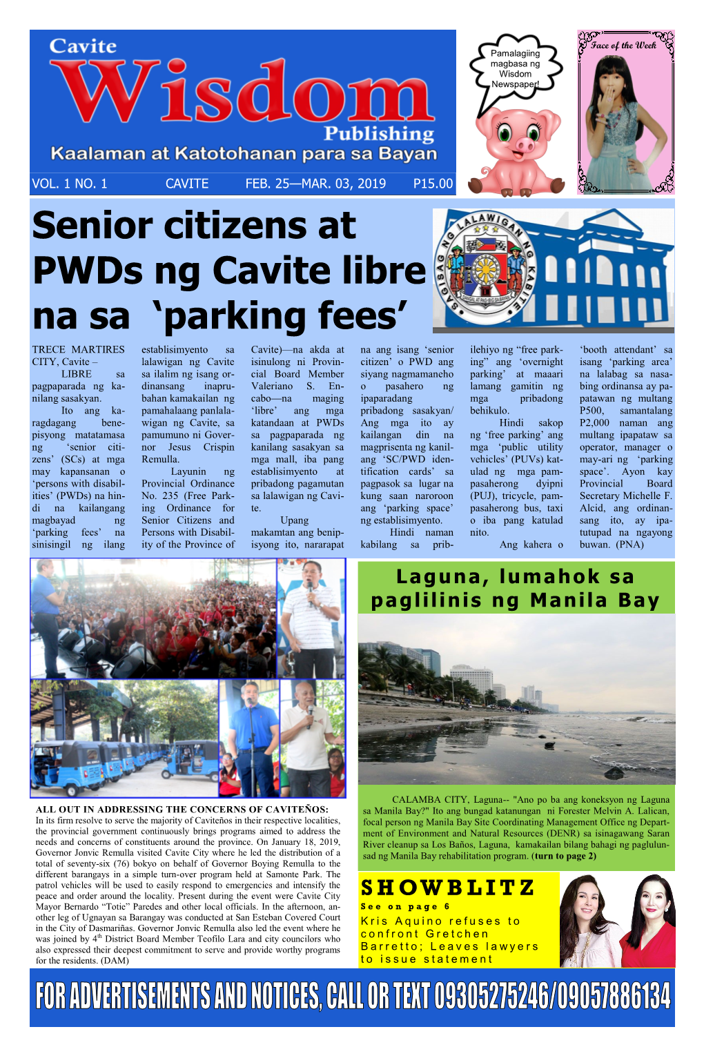 Senior Citizens at Pwds Ng Cavite Libre Na Sa