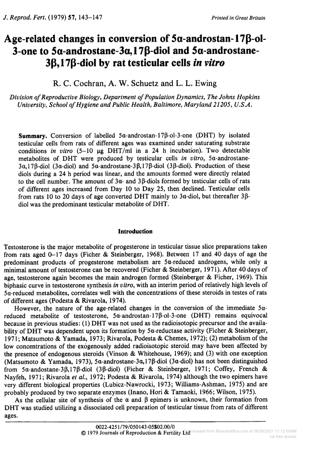 Androstane-3\G=A\,17\G=B\-Dioland 5\G=A\-Androstane\X=Req-\ 3\G=B\,17\G=B\-Diolby Rat Testicular Cells in Vitro R