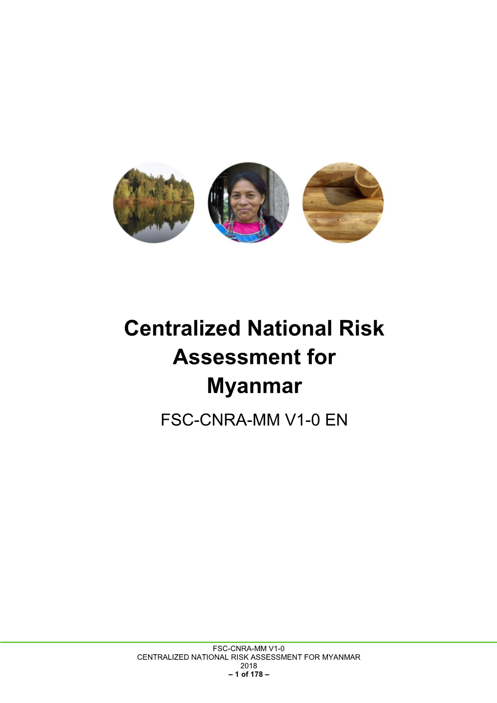 CENTRALIZED NATIONAL RISK ASSESSMENT for MYANMAR 2018 – 1 of 178 –