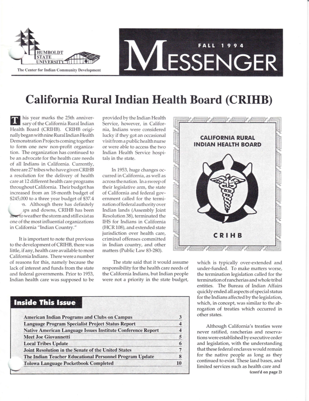 California Rural Indian Health Board (CRIBB)