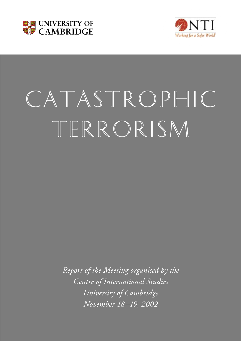 Catastrophic Terrorism