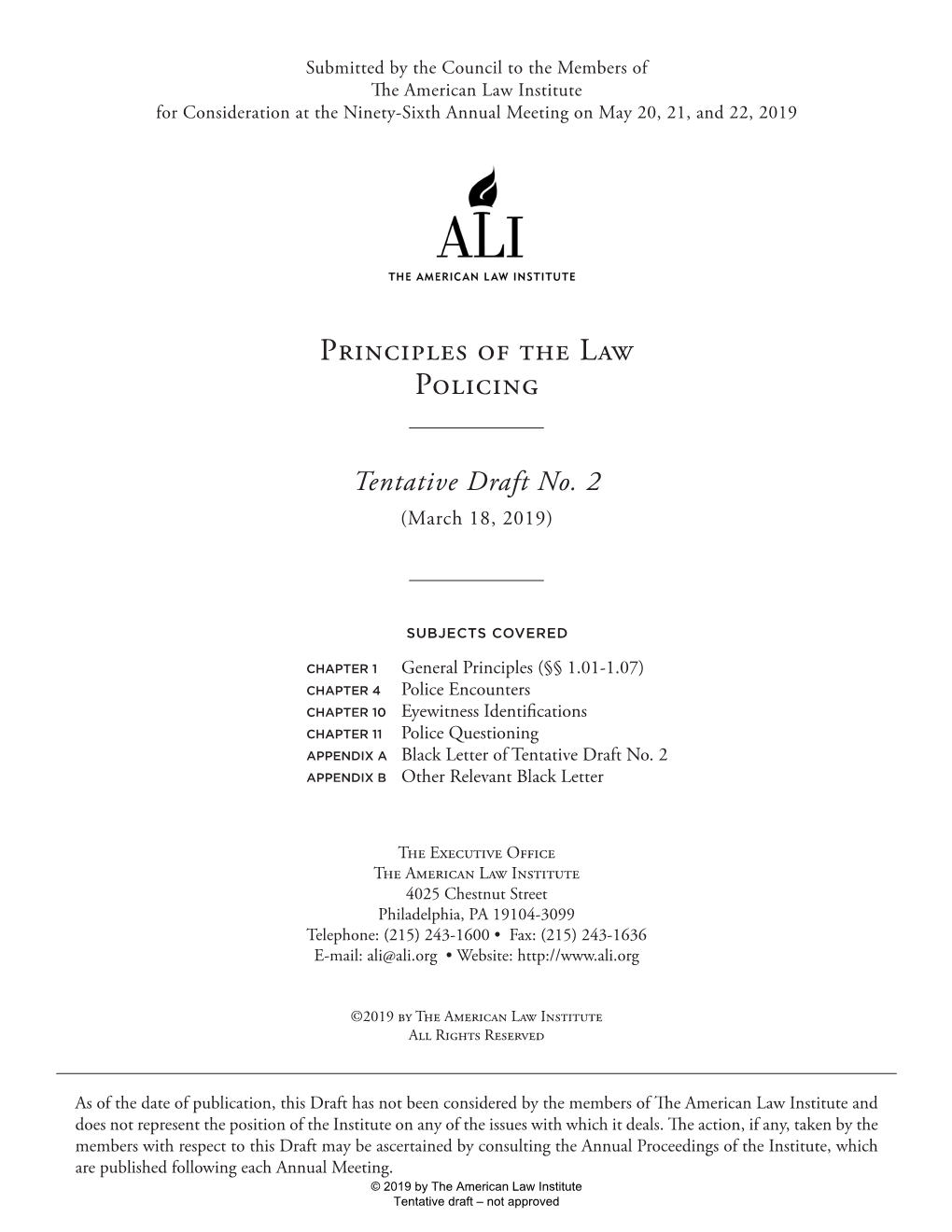 Download Principles of the Law, Policing