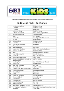 Kids Mega Pack - 224 Songs