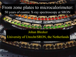 From Zone Plates to Microcalorimeter: 50 Years of Cosmic X-Ray Spectroscopy at SRON