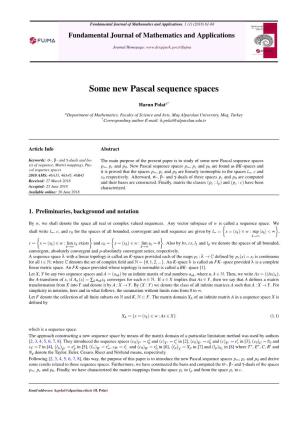 Some New Pascal Sequence Spaces