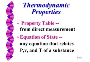 Thermodynamic Propertiesproperties